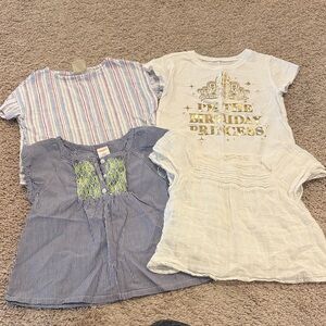 Zara Kids Short Sleeve Tees - Stripes, Embroidery, and Print